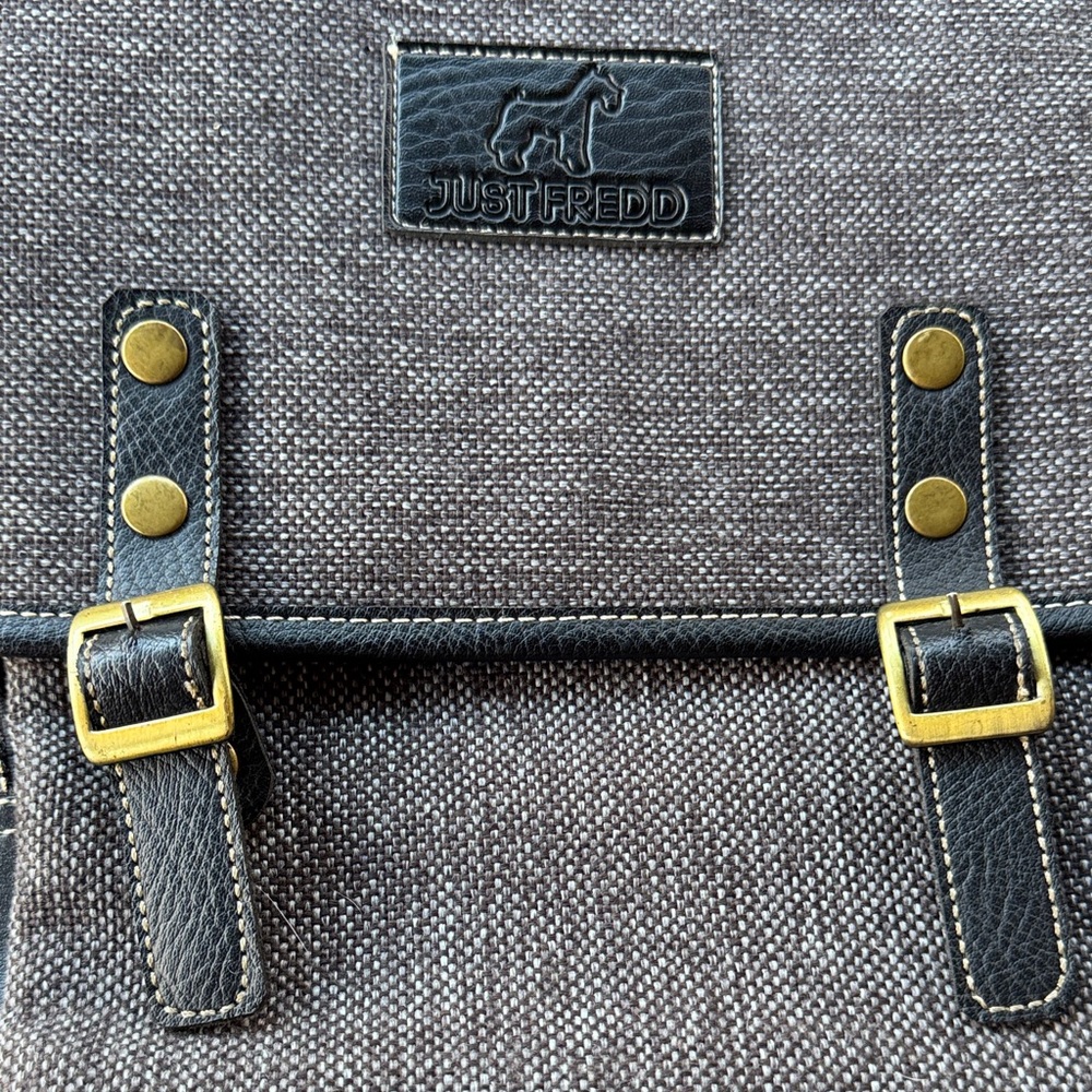 Just Fred’s Stylish Black and Brown Backpack satchel - Picture 3 of 8
